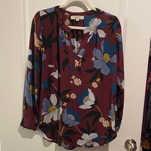 LOFT Floral Blouse